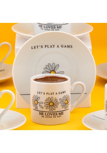 Porsima 07 Porselen 12 Parça Türk Kahve Fincan Takımı 90ml