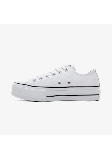 Converse Chuck Taylor Lift Unisex Platform Beyaz Sneaker Düz 561680c Beyaz