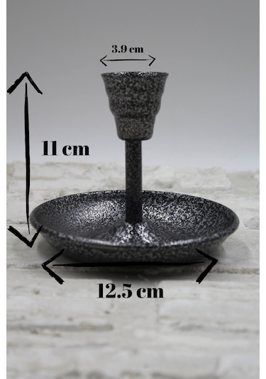 Metal Vintage Mumluk & El Şamdanı Gümüş Turna2623-8 Diğer