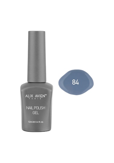 Alix Avien Mor Mavi Kalıcı Oje 84-yoğun Renk Veren Jel Oje 12 Ml-nail Uv Gel Polish 84