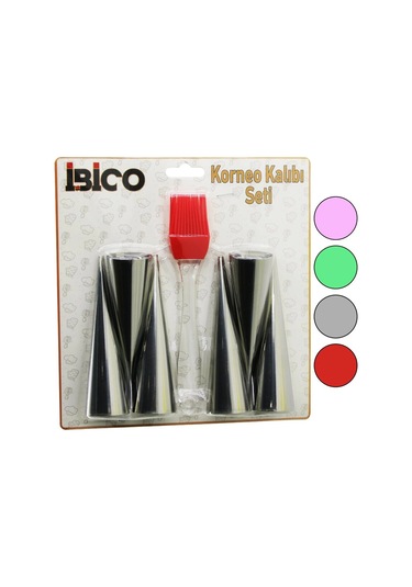 7pcs 6-korneo Kalıp - 1-silikon Fırça Pasta Dekorasyon Seti Çap:3.4cm X Uzunluk:12cm Çok Renkli