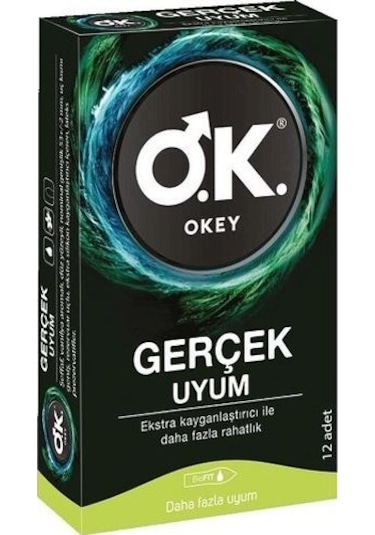 Okey Gerçek Uyum Prezervatif 12'li