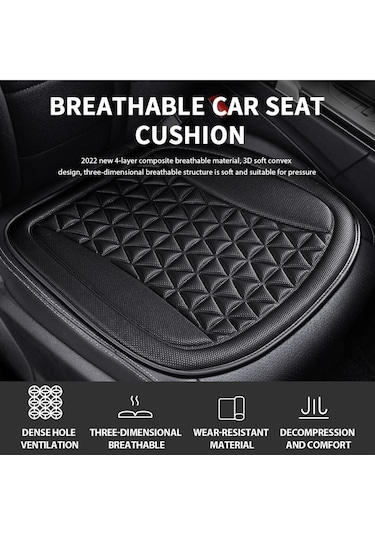 Seametal Araba Koltuğu Kapağı Yastık Mat 3d Basınç Tahliye Sandalye Minderi Nefes Araba Ön/arka Arka Koltuk Kılıfı 1pc Rear Seat Cushion