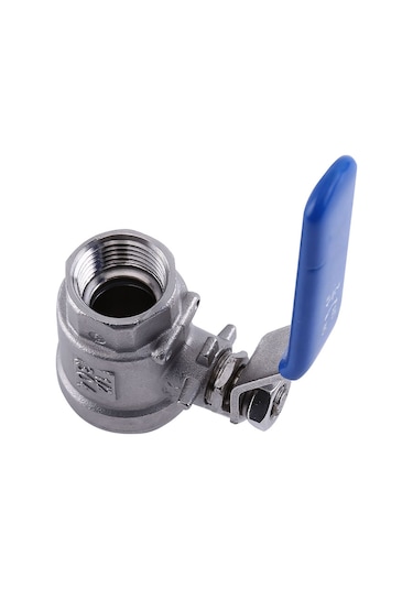 Kosona 304 Paslanmaz Çelik 2 Parça Topaç Kapağı, 1/2" Dn15, Düşük Tork, Kayma Olmadan Açma-kapama, Tek Oturaklı, Konik Mutfaklı