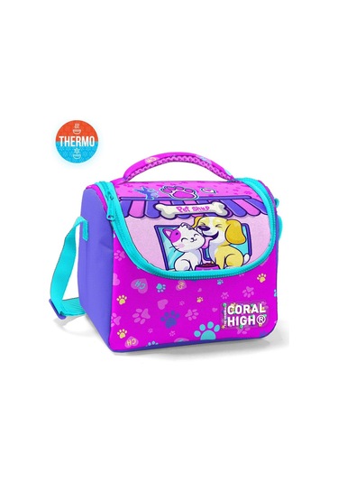 Coral High Kids Kedi Köpek Desenli Thermo Beslenme Çantası 11879