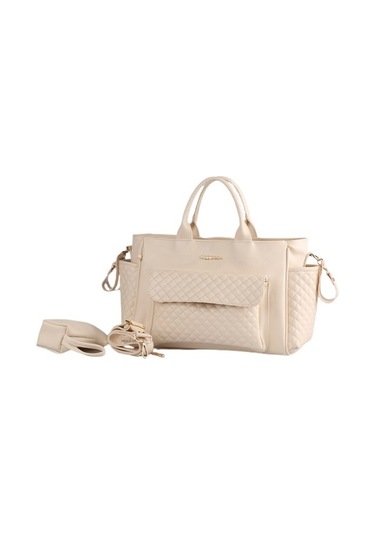 My Athena 7110 Deri Anne Bebek Bakım Çantası Krem 001