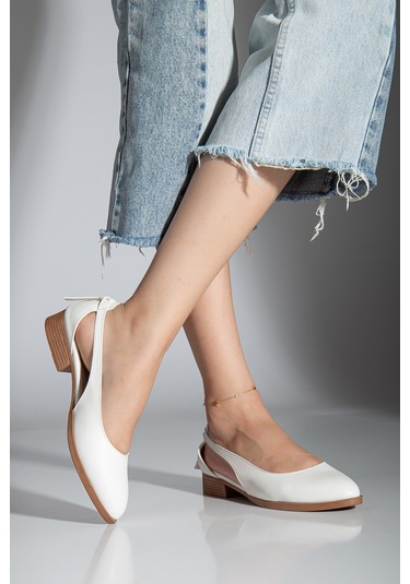 Volpen Cilt Kısa Topuk Ayakkabı Mint Yeşil Beyaz