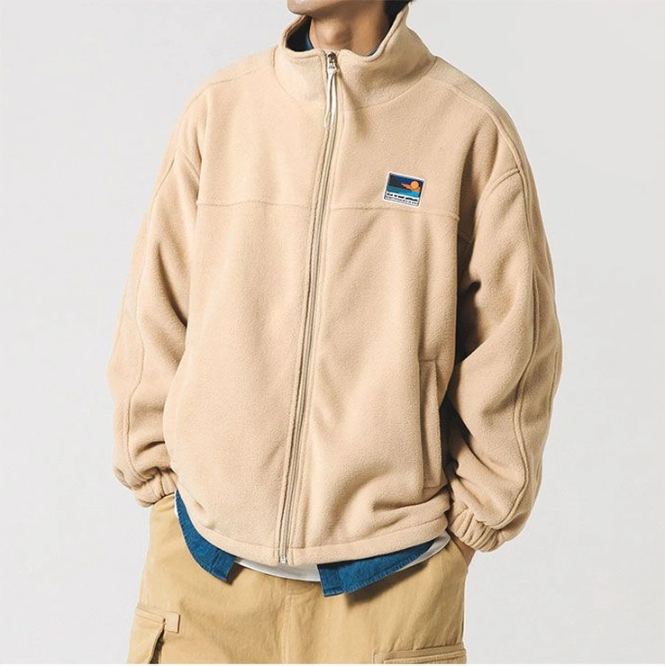 Snapbuy Rahat Kesim Erkek Polar Ceket Bej Krem