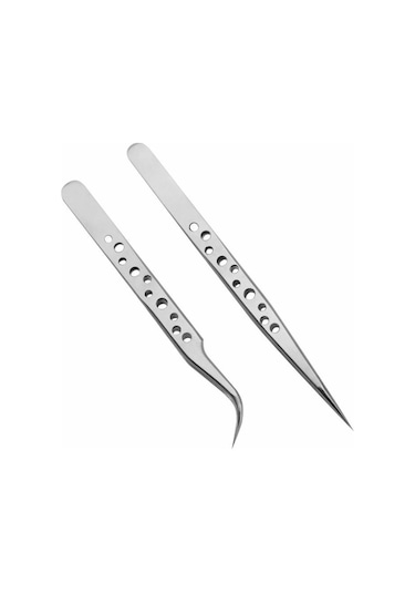 Valkyrie Ipek Kirpik Cımbız Seti Antistatik Paslanmaz Çelik Karga