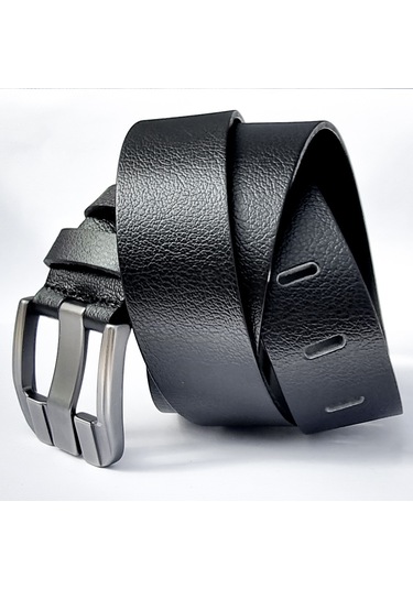 RİCH SMİTH %100 HAKİKİ DERİ ERKEK SPOR SİYAH ÇELİK TOKA KEMER 4 C