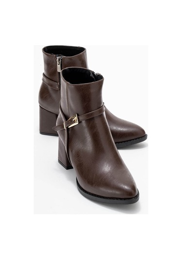 Trender Kahverengi Kadın Bot & Bootie 21-t064 Kahverengi