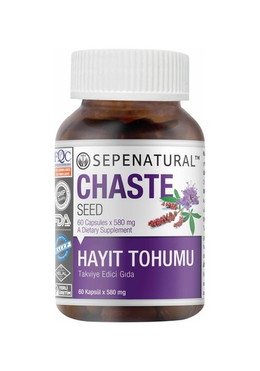 Sepe Natural Hayıt 60 Kapsül 580 MG Chaste Seed Bayanlara Hayıt Kapsül
