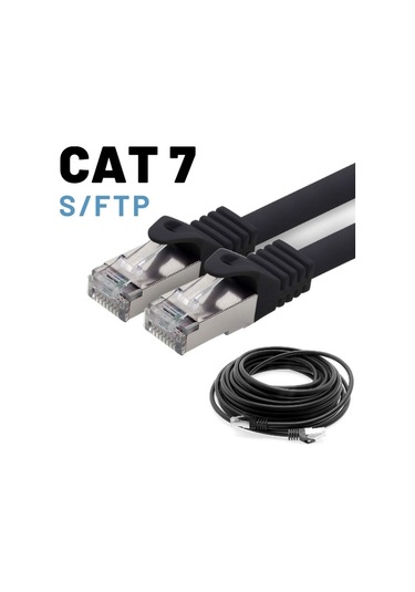 Irenis CAT7 Kablo S/FTP LSZH Ethernet Network Lan Ağ Kablosu 1 M-Siyah