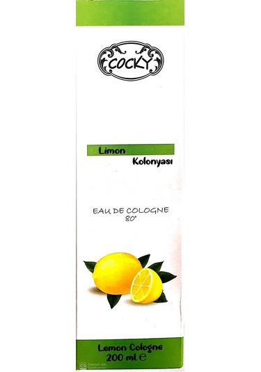 Cocky 80 Derece Limon EDC Kolonya 200 ML