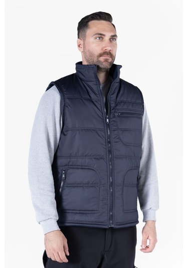 Polarlı Elyaf Takviyeli İş Yeleği Lacivert