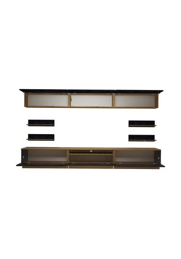 Decoraktiv Trendstyle 8y Mdf Tv Ünitesi Tv Sehpası Pera - Siyah Mermer