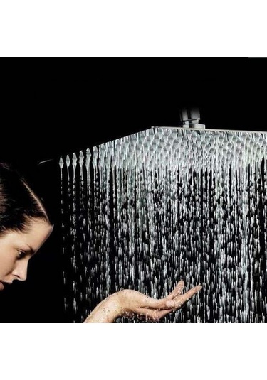 Primepickings C Yağış Duş Başlığı 10/8/6 Inç Paslanmaz Çelik Ultra-ınce Şelale Duş Başlıkları Yağış Duş 2 Katlı Gri