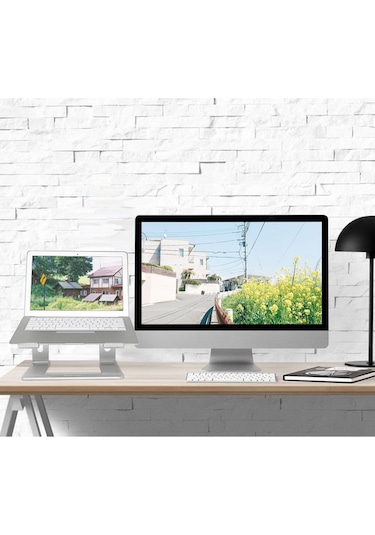 Dizüstü Bilgisayar Standı, Taşınabilir Kaymaz Tutucu, Ev Ofisi Günlük Kullanım İçin Öğrenci GÜMÜŞ
