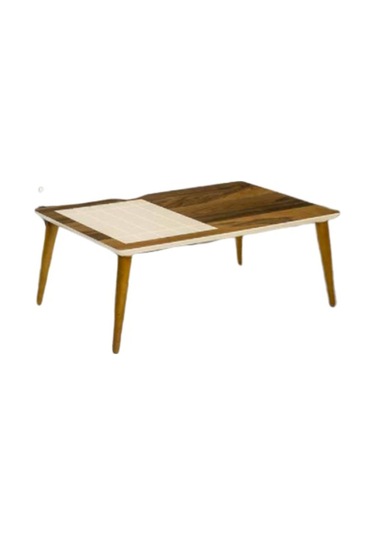 Orta Sehpa Osm Kareli Model Parlak Ceviz Krem Kayın Ince Torna A