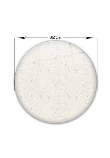 Cam Kesme Tahtası Seramik Desen - Açık Fon Çap32cm