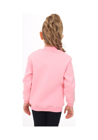 Toontoy Kız Çocuk Nakışlı Hırka Pembe