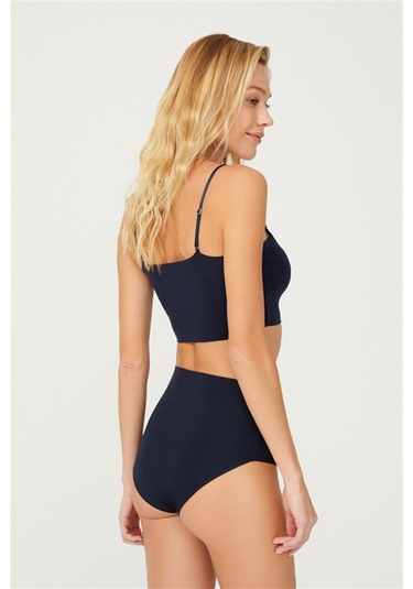 Yüksek Bel Basic Lazer Kesim Bikini Külot 3'lü Paket - 3 Çok Renkli