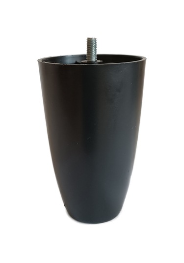 Armut Plastik Baza Mobilya Koltuk Ayağı 4 Ad. Siyah 12cm M8 Vida