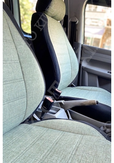 Vk Auto Volkswagen Caddy Araca Özel Koltuk Kılıfı Yeşil-siyah