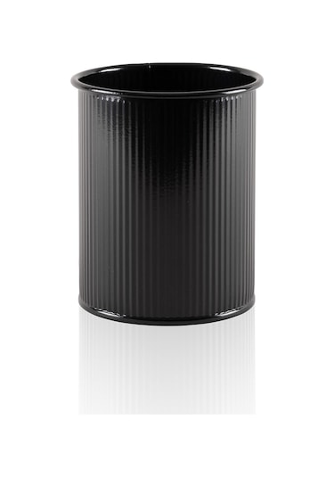 The Mia Stripe Tezgah Üstü Kaşıklık Siyah 13x11 Cm Siyah