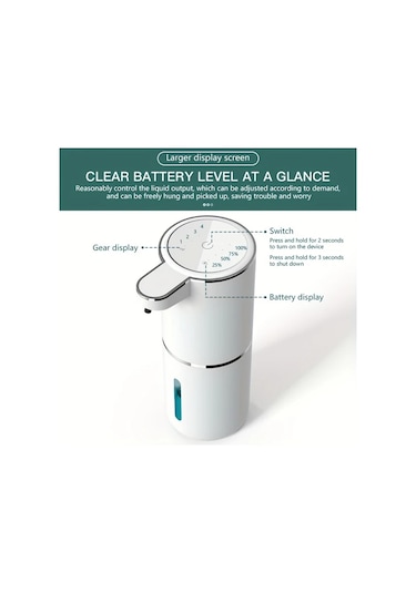 Techbloom 12.85oz Siyah Ekran Şeffaf Şişe Köpük Tip Otomatik Sensörlü Duvar Sabunluk Şarj Edilebilir Modern Siyah Banyo Mutfak 11.8x5cm Çift Kişilik