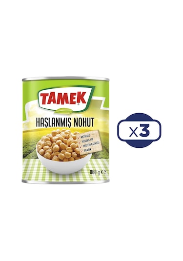 Tamek Haşlanmış Nohut 800 Gr X 3'lü Paket