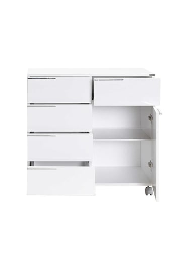 Diamond 5 Çekmeceli Tek Kapaklı Dolap - Lake Beyaz