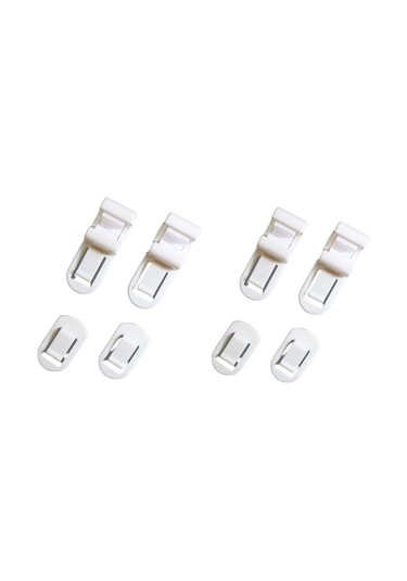 Bilgisayar Askı Kalem Ve Kağıt Tutturma Aparatı 8 Li Set 5x2x2cm Krem