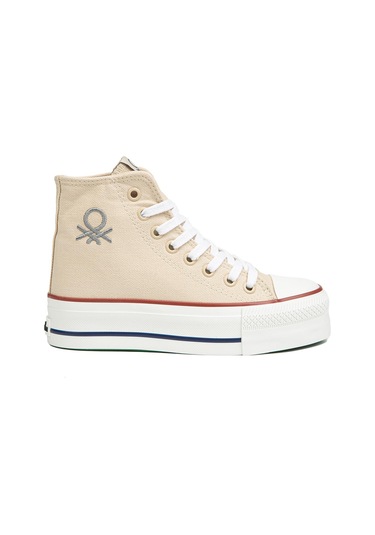 Benetton Bn 30939 3114 Bej Kadın Spor Ayakkabı 001