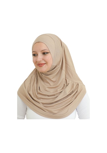 Hazır Giyim Türban Yumuşak Başörtü Şal - Koyu Vizon Koyu Vizon