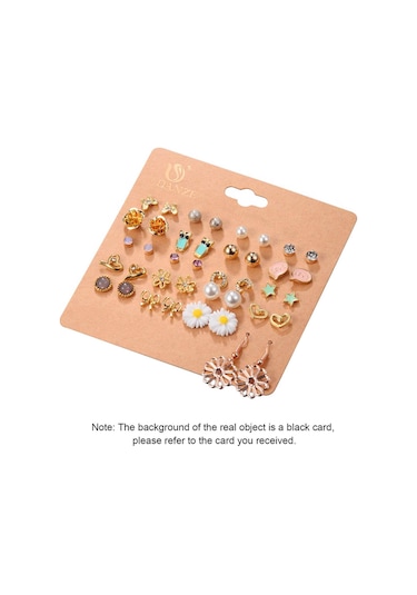 Samdoo 20 Çift Kadın Küpe Seti - Gümüş Ve Bow Desenli, Gündelik & Özel Davetler İçin Zevkli Aksesuarlar Diğer