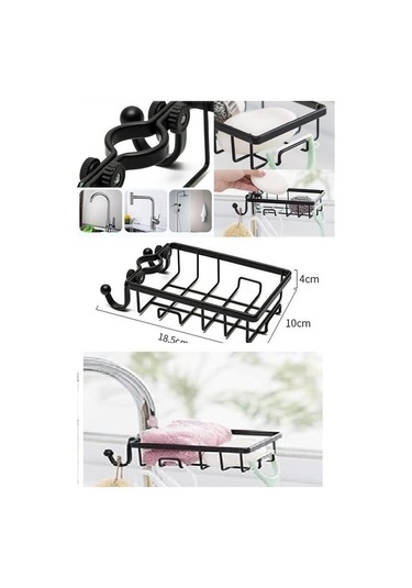 Periboia Musluğa Sabitlenen Çelik Bulaşık Süngeri Katı Sabun Tut