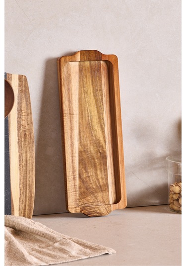 Akasya Tepsi 32x12 Cm Kahverengı Kahverengi