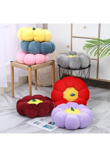 Gajeena Mavi Puf Kürdan Minder - 38 Cm Çaplı Yumuşak Peluş - Ofis, Araba, Sandalye, Yatağa Uygun - Konforlu Dinlenme Yastığı Diğer