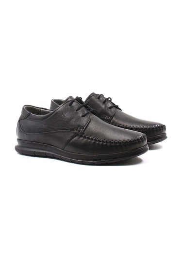 Fast Step Hakiki Deri Erkek Casual Ayakkabı 161ma126 Siyah