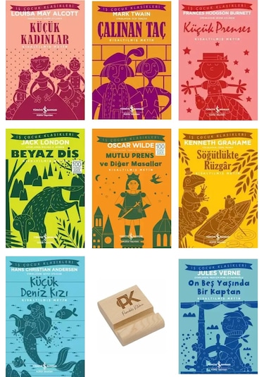 İş Çocuk Klasikleri 8-13 Yaş Küçükkadınlar Çalınan Küçükprens Beyaz Mutlu Söğütlükte Kaptan 8li Set