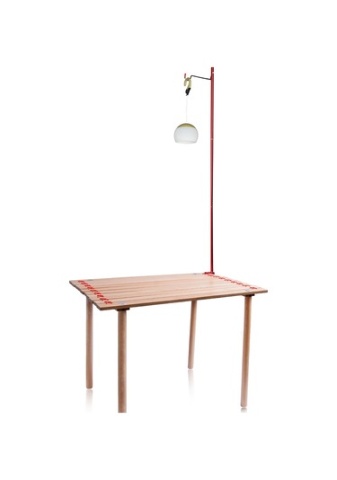 Sundick Çıkarılabilir Fener Standı Lamba Tripod Kamp Lambası Kırmızı Kızıl