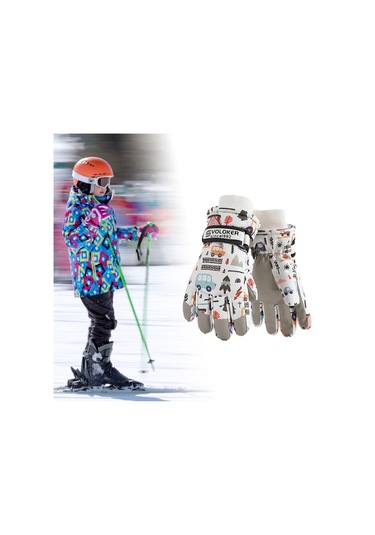 Suntek Çocuklar Kayak Eldivenleri Bisikleti Motosiklet Için S Çok Renkli