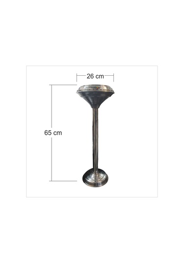 Ayaklı 65 Cm Paslanmaz Çelik Krom Kapı Bina Merdiven Yanı Önü Alt