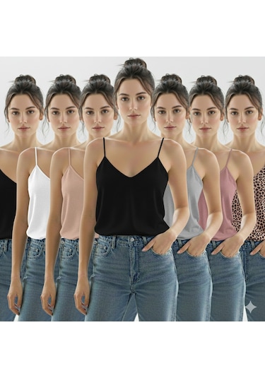 İp Askılı Bambu Atlet 6'lı S