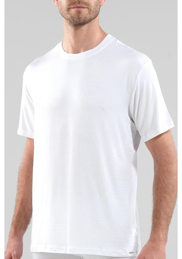 Blackspade 9306 Erkek Silver Sıfır Yaka Kısa Kol Beyaz Fanils
