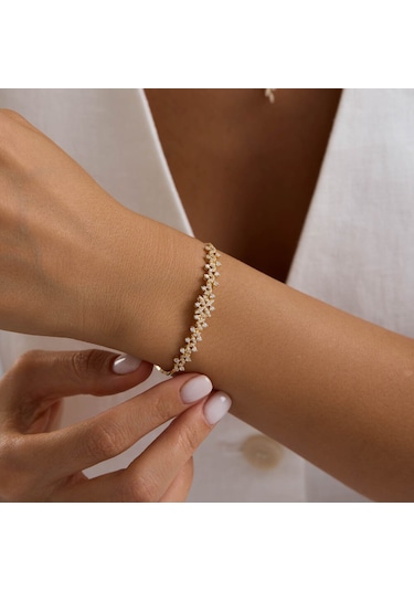 Yıldız Seli Sarı Altın Takı Seti T14330