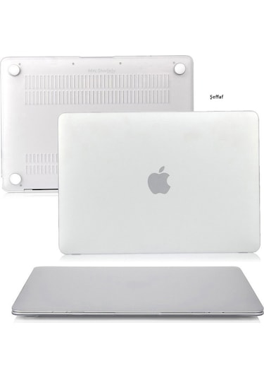 Macbook Uyumlu Air M1 Kılıf 13 İnç Mat Buzlu Flu Touchıd'li M1 Air A2337 A2179 A1932 İle Uyumlu Şeffaf
