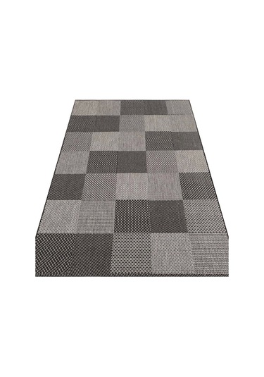 Eko Halı Mono Mno 01 Dark Grey Kaymaz Tabanlı Kilim