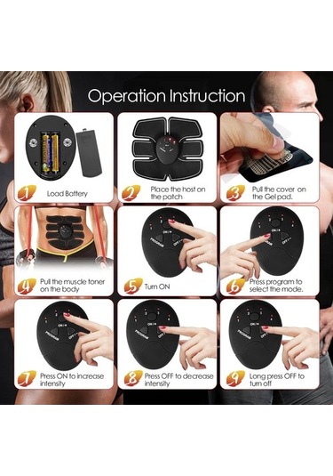 Kablosuz Elektrikli Kas Stimülatörü Kol Kalça Karın Masajı 62go31 Çok Renkli